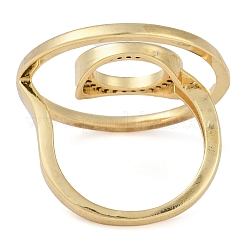 Ring Messing Micro Pave klare Zirkonia offener Manschettenring für Frauen&nbsp;RJEW-Q819-16G