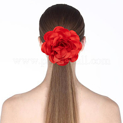 Broches de fleurs en polyester&nbsp;JEWB-WH0021-54B