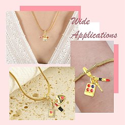 5 stücke 5 arten frau thema messing emaille europäischen baumeln charme&nbsp;KK-CJ0003-91