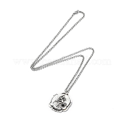 Collane con pendente in strass teschio con catene rolò&nbsp;NJEW-F309-07