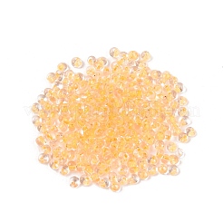 8/0 perles de rocaille en verre transparentes de couleurs intérieures&nbsp;X1-SEED-T007-06F