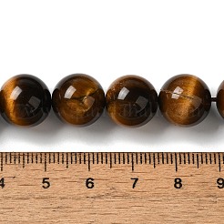 Natürliche Tigerauge Perlenstränge&nbsp;G-GSR12mmC014-B