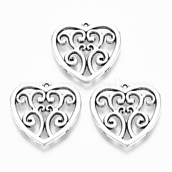 Tibetischer stil Aluminium Anhänger & Charms&nbsp;TIBEP-Q088-006AS-RS