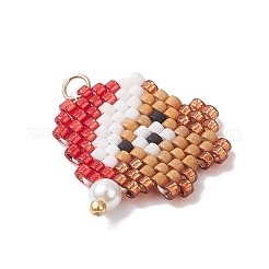 Anhänger aus Glasperlen mit Weihnachtsmotiven&nbsp;PALLOY-MZ00868-05