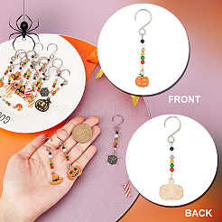 Décorations de pendentif en émail d'alliage de thème d'halloween&nbsp;HJEW-AB00251