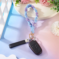 Decorazioni pendenti con fiori intrecciati in cotone&nbsp;AJEW-TAC0030-032G-11