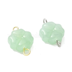 2 Stück 2-farbig besprühte Glasimitat-Jade-Verbinder-Anhänger&nbsp;PALLOY-JF03525-01