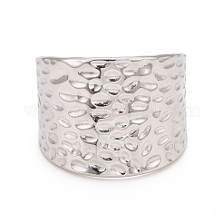 Anillo de puño abierto de acero inoxidable 304 que no se deslustra&nbsp;RJEW-C025-27P