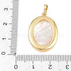 Pendentifs en laiton avec coquillage blanc&nbsp;SH-CBA56CE-08G-03