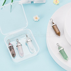 5 stücke 5 stil natürliche edelstein spitze anhänger&nbsp;G-FS0001-26