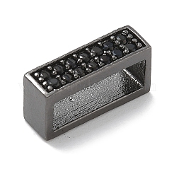 Gestellbeschichtung Rechteck Messing Micro Pave Zirkonia Schiebecharme&nbsp;KK-L224-037B