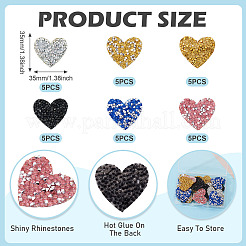 Parches termoadhesivos de poliéster con rhinestone para planchar&nbsp;FIND-TA0002-53B