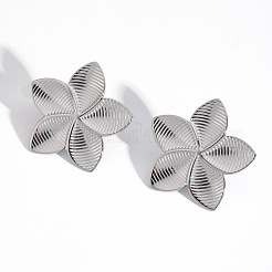 Pendientes de acero inoxidable con forma de flor para mujer&nbsp;AN3798-3
