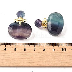 Anhänger aus natürlichen Fluorit-Parfümflaschen&nbsp;G-L623-07G-02