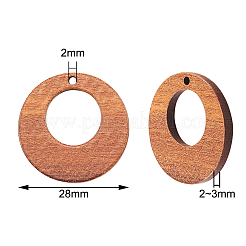 20pcs Walnussholzanhänger&nbsp;WOOD-CJ0001-23