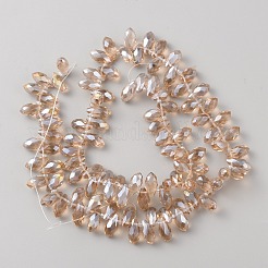 Perle di vetro fatto trasparente&nbsp;GLAA-WH0031-58B