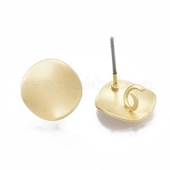Zubehör der Ohrstecker aus einer Legierung mit glatter Oberfläche&nbsp;X-PALLOY-T064-43MG