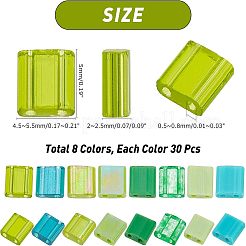 240 pièce de perles de rocaille en verre à 8 trous&nbsp;SEED-NB0001-23