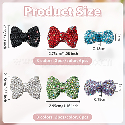12 Stück 6 Stile handgefertigte Polymer Clay Strassperlen&nbsp;CLAY-OC0001-09