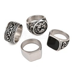 Juego de anillos de acero inoxidable 304 para hombre&nbsp;SA-CBA0CD2-01AS
