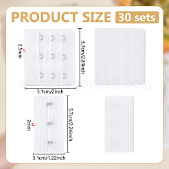 Rallonge de soutien-gorge corset à la palangre pour femme en polyester 3 rangées x 3 crochets&nbsp;FIND-WH0148-149C