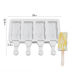 Rechteckige Eiscreme-Silikonformen in Lebensmittelqualität zum Selbermachen&nbsp;LS-DIY-D062-02B