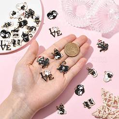Colgantes de esmalte de aleación 24pcs 8 estilos&nbsp;ENAM-FS0004-12