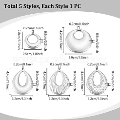5 pendentif en acier inoxydable 304&nbsp;STAS-PH0006-79