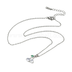 Collares con colgantes de latón y circonita cúbica&nbsp;SA-CBA7E55-04P-02