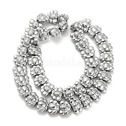 Brins de perles d'hématite non magnétiques synthétiques galvanisées&nbsp;G-Z032-D02-05F