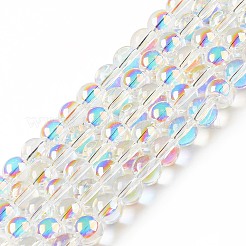 Transparentes perles de verre de galvanoplastie brins&nbsp;EGLA-I015-01A