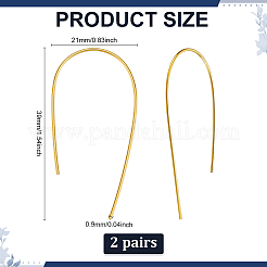 2 paio di fili per orecchini in argento sterling&nbsp;STER-WH0061-46G