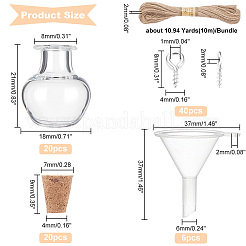 Kit de fabrication de pendentifs décoratifs en forme de pomme pour bouteille de vœux&nbsp;DIY-DC0001-72