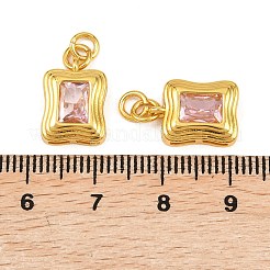 Ottone micro spianare pendenti zirconi&nbsp;KK-H263-02G-01