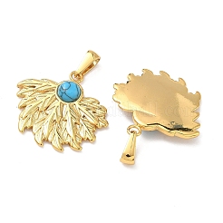 304 Edelstahl mit synthetischen türkisfarbenen Anhängern&nbsp;STAS-L309-21H-G