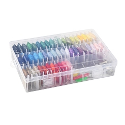 50-farbiges Polyester-Stickgarn-Set&nbsp;DIY-YW0002-05