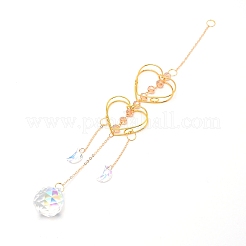 Buntes Glas hängende Kristallanhänger Ornament&nbsp;HJEW-TAC0001-21