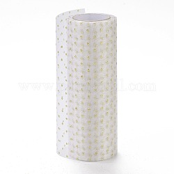 Glitzerdeko-Netzbänder, Tüllstoff, für Hochzeitsdekoration, Röcke Dekoration machen, weiß, 5.90~5.94 Zoll (15~15.1 cm), 10 Yards / Rolle