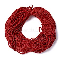 Cordón de poliéster, cuerda retorcida, rojo, 5mm, aproximamente 97~100 m / paquete