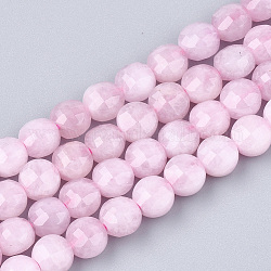Madagascar rosa naturale perle di quarzo fili, sfaccettato, rotondo e piatto, 6~6.5x4~5mm, Foro: 1 mm, circa 61~67pcs/filo, 14.9 pollice~15.1 pollici