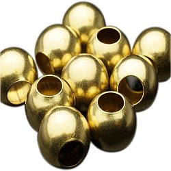 Brass Beads, Round, Unplated, 5mm, Hole: 2mm