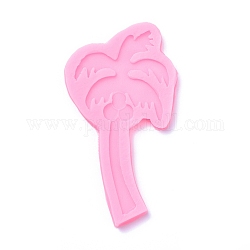 Food Grade Coconut Tree Silicone Molds, Fondant Molds, Baking Molds, Chocolate, Candy, Biscuits, UV Resin & Epoxy Resin Jewelry Making, Hot Pink, 128x66x6mm, Inner Size: 100x55mm