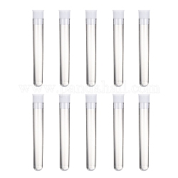 Clear Tube Plastic Bead Containers with Lid, 12mm wide, 74.5mm long(Clear Tube), 82mm long(including the cover), Capacity: 15ml(0.5 fl. oz)