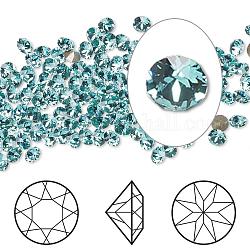 Cabochons en strass de cristal autrichien, passions de cristal, déjouer retour, ronde Xirius, 1088, 263 turquoise _light, 6.14~6.32mm
