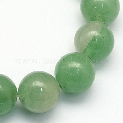 Naturels verts perles rondes aventurine brins, 10.5mm, Trou: 1.2mm, Environ 36 pcs/chapelet, 15.7 pouce