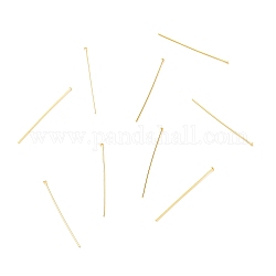 Brass Flat Head Pins, Long-Lasting Plated, Real 18K Gold Plated, 25x0.5mm, Head: 1mm