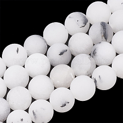Naturale perle di quarzo rutilato fili, smerigliato, tondo, 6mm, Foro: 1 mm, circa 63pcs/filo, 15.5 pollice