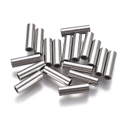 Perlas de tubo de 304 acero inoxidable, color acero inoxidable, 10x3mm, agujero: 2 mm