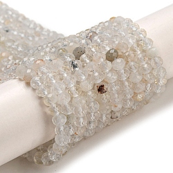Fili di perle di topazio naturale, sfaccettato, rondelle, 4x3mm, Foro: 0.6 mm, circa 138pcs/filo, 15.39'' (39.1 cm)