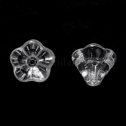 透明なチェコのガラスビーズ  花  透明  10x8mm  穴：2mm  約120個/袋